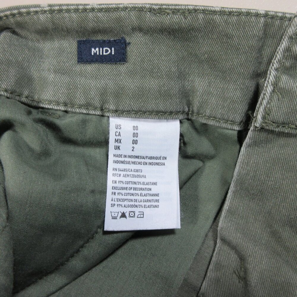 American Eagle Womens Solid Olive Distressed Stre… - image 3